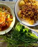 เต้าหู้กับเห็ดคั่วขี้มิ้น🫚🧄ทานคู่ส้มตำแครอทมะอึก ผักสด🥬🌶️🥕