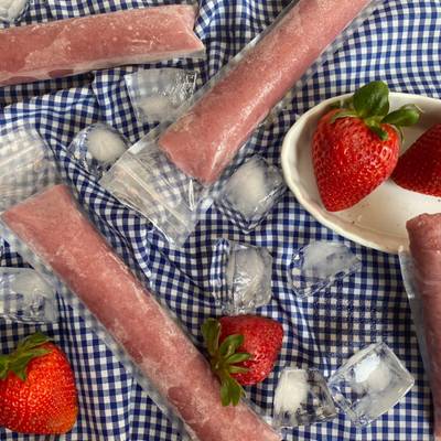 Bolis de leche de avena y fresas sin azúcar Receta de poramoralhambre-  Cookpad