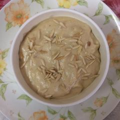 A picture of Besan halwa (gram flour).