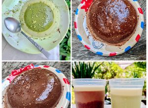 รูปของ มัทฉะ & โกโก้พุดดิ้ง_ง่ายจังMatcha & cocoa pudding