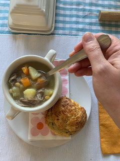 A picture of Simple Leftover Lamb Chunky Soup.