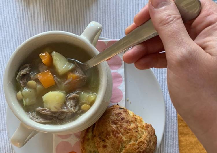 Simple Leftover Lamb Chunky Soup