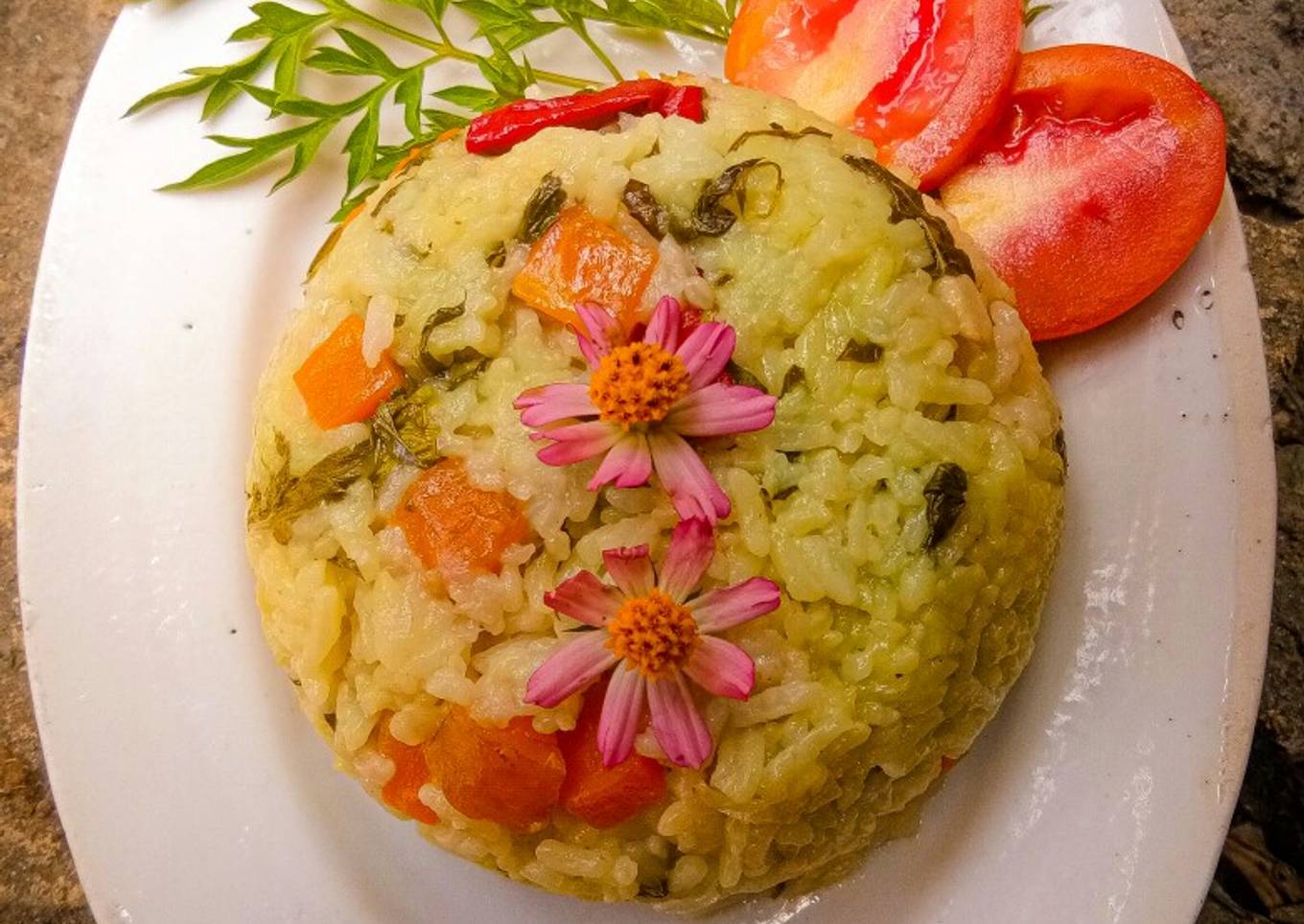 Nasi Liwet Daun Kenikir