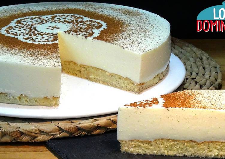 Tarta de leche merengada SIN HORNO y tan fácil como deliciosa