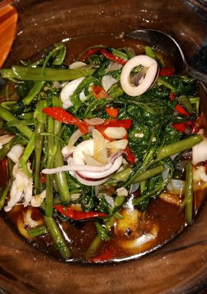 Foto resep Kangkung Seafood ala Mamah Cantik