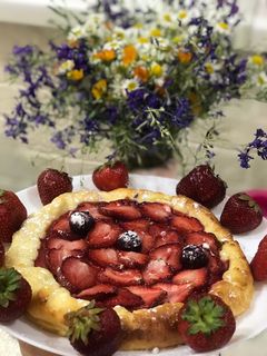 Фото 🍓Творожный пирог с клубникой ПП🍓.