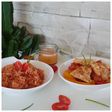 Poulet basquaise, riz cuisiné & crème de chorizo