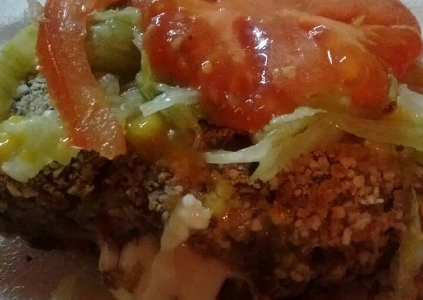 Hamburguesas de lentejas rellenas con queso 馃構