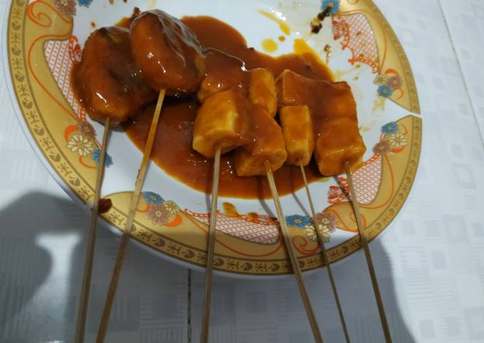 Sate nugget dan tahu bakso