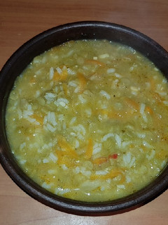 Una foto de Arverjas partidas con arroz