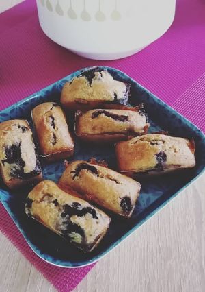 Une photo de Financiers aux myrtilles