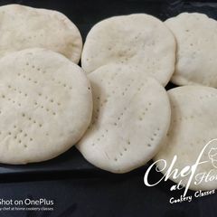 A picture of Home-made kulcha.