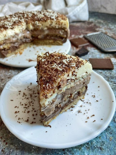 Una foto de Tarta de la abuela tres chocolates 🍫🍪