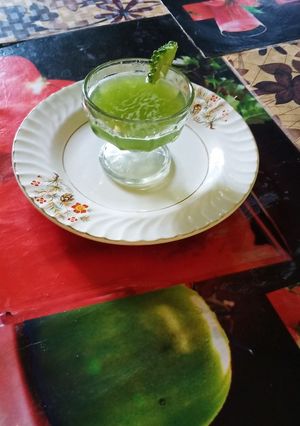 A picture of Bitter gourd juice.