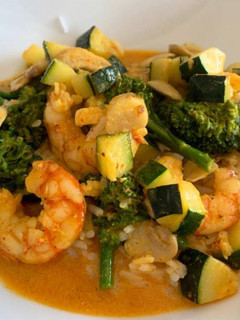 Una foto de Curry Thai de gambas