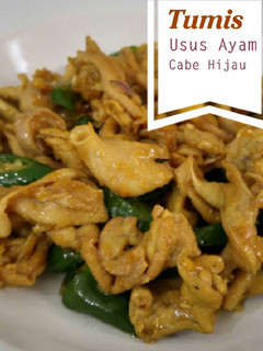 Foto resep Tumis Usus Ayam Cabe Hijau