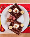 Waffles fit de avena y cacao