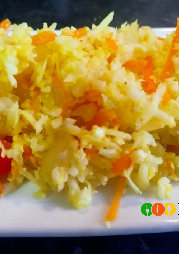 Una foto de Cous cous de coliflor al curry
