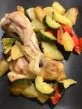 Pollo con verdure al forno