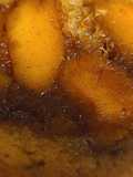 Easy upside-down peach cobbler cake