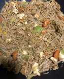 Fideos chinos integrales con langostinos