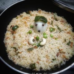 A picture of Bengali style Fried rice.