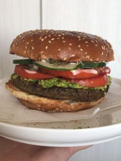 Una foto de Hamburguesa de porotos negros