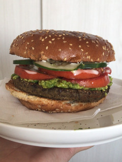 Una foto de Hamburguesa de porotos negros