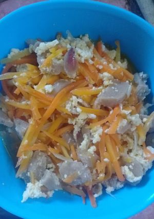 Foto resep Oseng wortel telur
