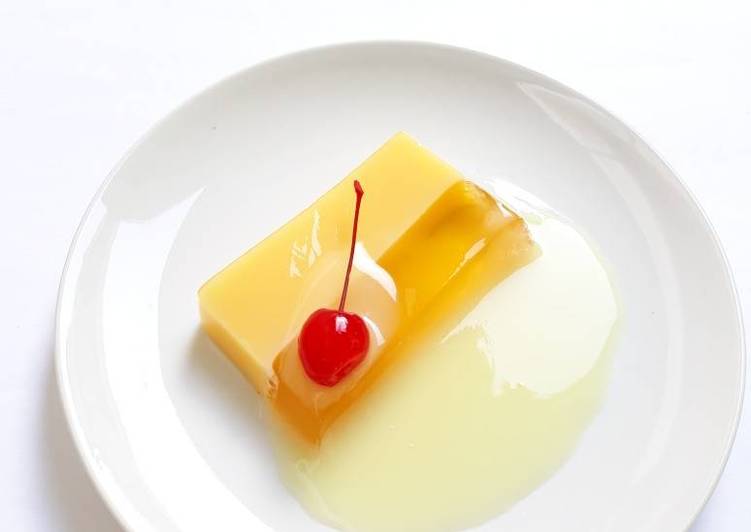 Vla puding vanila dan puding jeruk