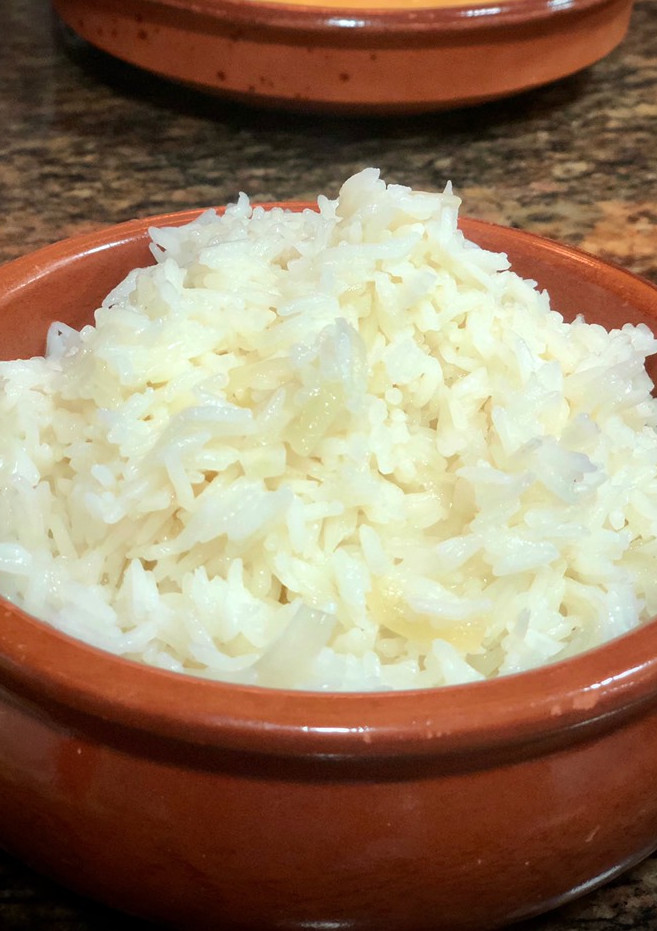 Una foto de Arroz blanco Thai con cebolla