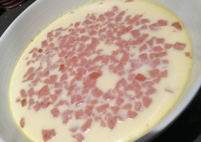 Steps to Prepare Jamie Oliver Steam egg with Ham