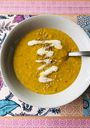 Una foto de Crema de garbanzos para días nublados