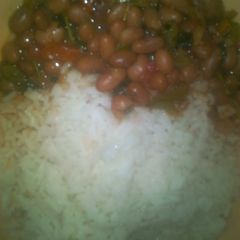 A picture of Yellow beans and rice.