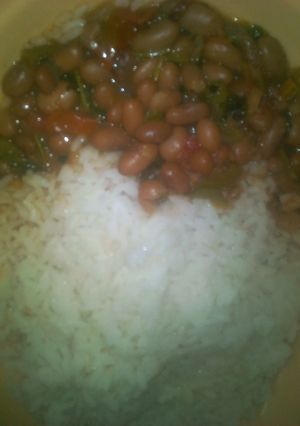 A picture of Yellow beans and rice.