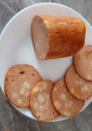 Sajtos csirkemellsonka recept fotója
