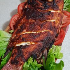 Jimbaran grilled red snapper fish A picture of Jimbaran grilled red snapper fish.