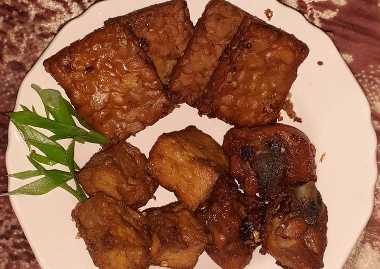 Recipe: Delicious Bacem Tempe, Tahu, Ayam