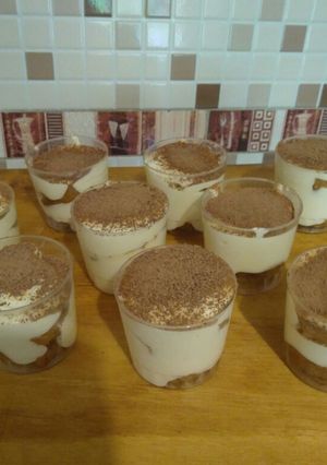 Una foto de Tiramisú sin huevo