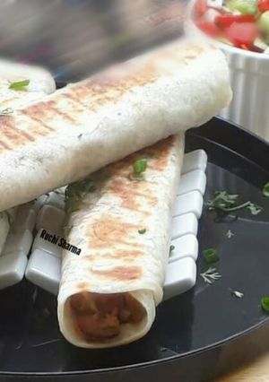A picture of Vegetarian grilled Taquitos.