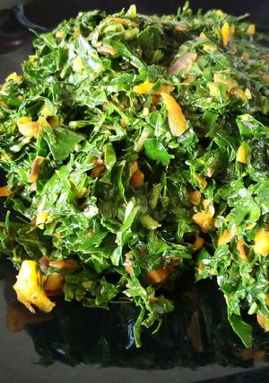 A picture of Fried kales/sukuma wiki.