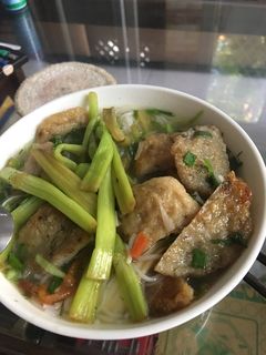 Hình của món Bún chả cá thác lác.