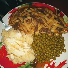 A picture of Beef Roast and Noodles.