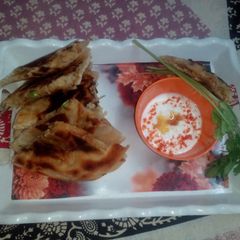 Mawa aloo double decker paratha A picture of Mawa aloo double decker paratha.