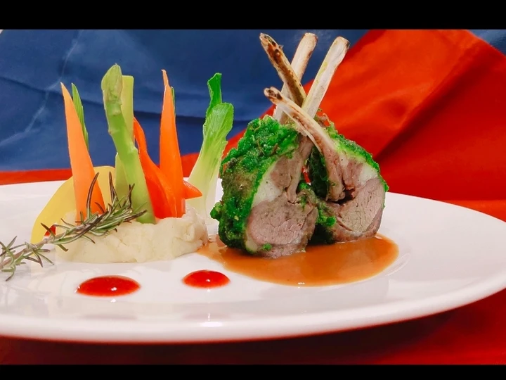 Easy Way Prepare Herb Roasted Lamb Rack with Juslie, Ruby Reduction &amp;amp; Mash Potato the Can Spoil the Tongue Can spoil the tongue