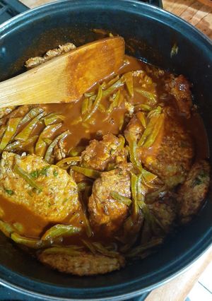 Una foto de Tortitas de coliflor con nopales