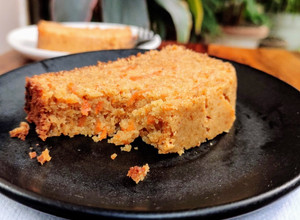 A picture of Whole wheat eggless Carrot cake.
