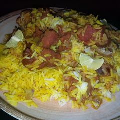 A picture of Beef biryani rice.