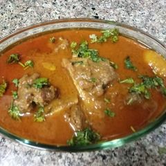 Mutton curry in pressure cooker A picture of Mutton curry in pressure cooker.