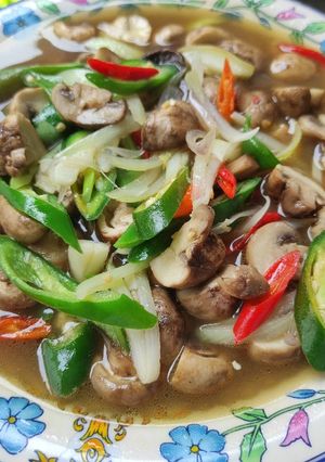 Foto resep Tumis jamur kancing pedas